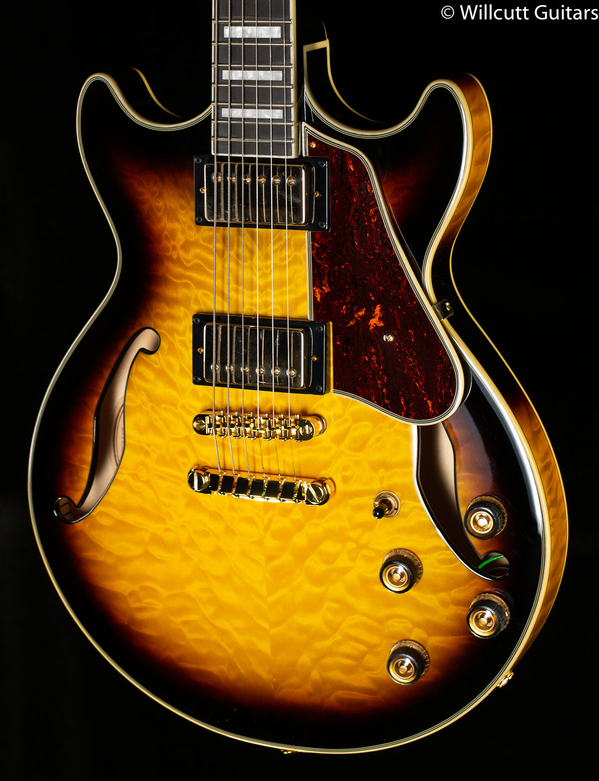 Ibanez Artcore Expressionist AM93QM - Antique Yellow Sunburst (057)