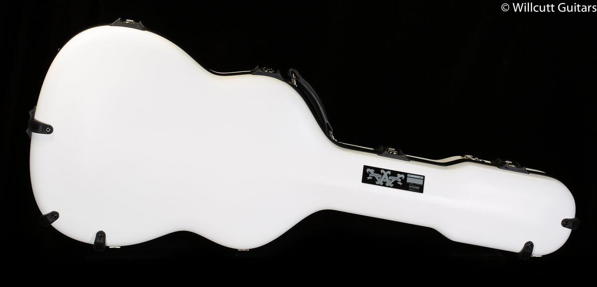 Calton Medium Jumbo Case, Martin 000-18, White Exterior/ Burgundy Interior