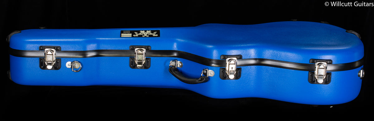 Calton Medium Jumbo Case, Martin 000-18, Blue Exterior/ Silver Interior