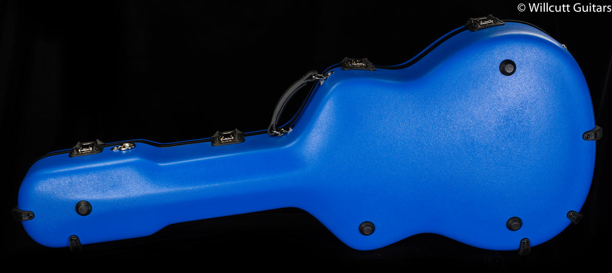 Calton Medium Jumbo Case, Martin 000-18, Blue Exterior/ Silver Interior