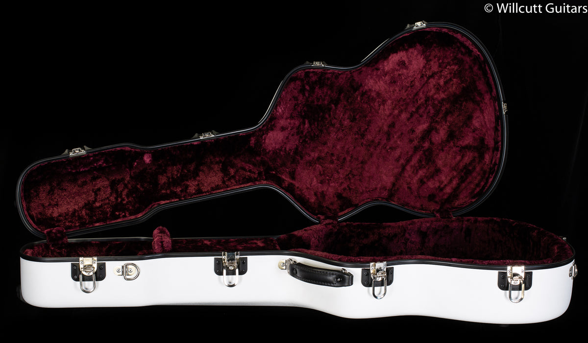 Calton Medium Jumbo Case, Martin 000-18, White Exterior/ Burgundy Interior