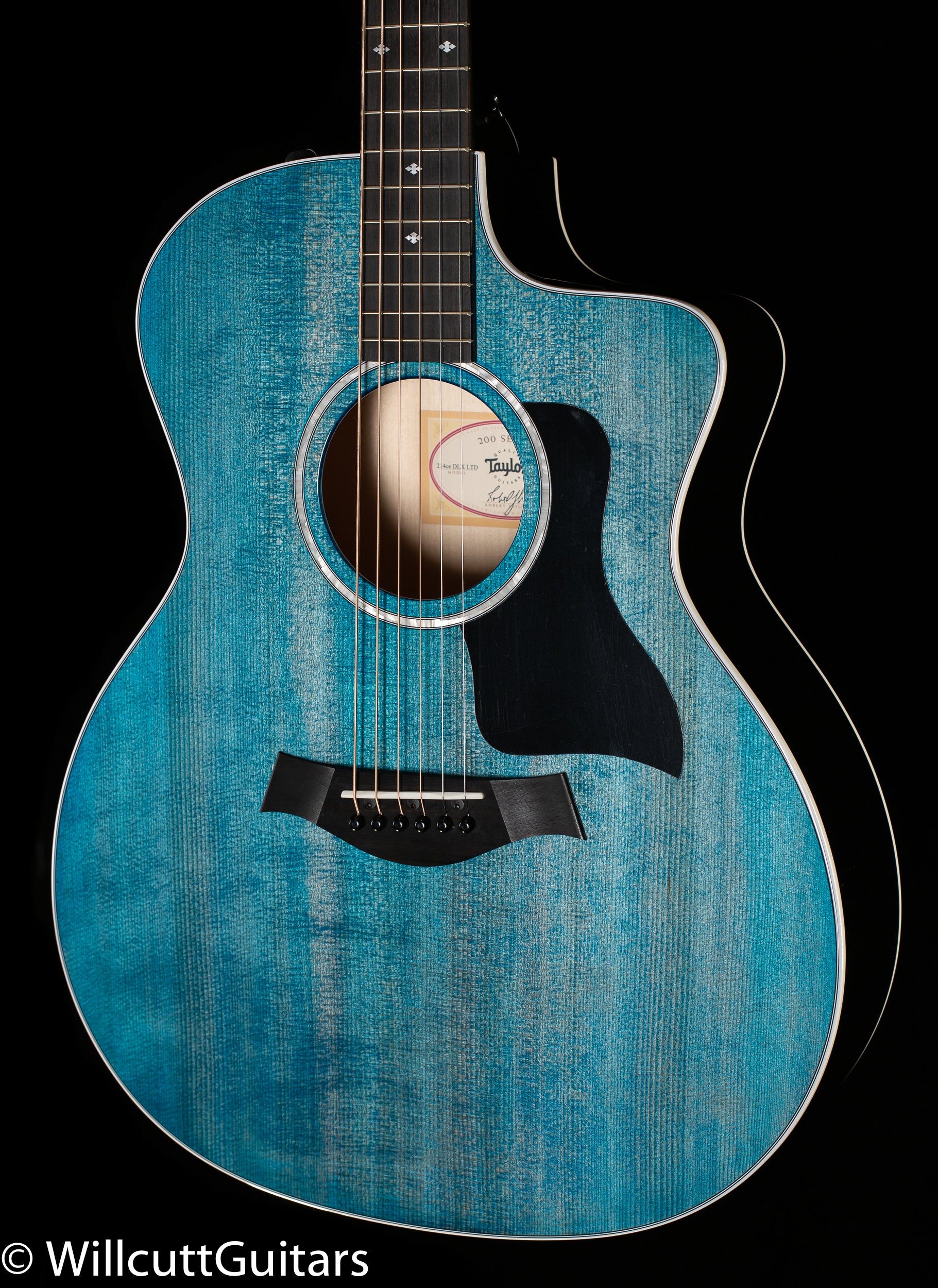 Taylor 214ce DLX LTD Maple/Sitka Trans Blue Top (376