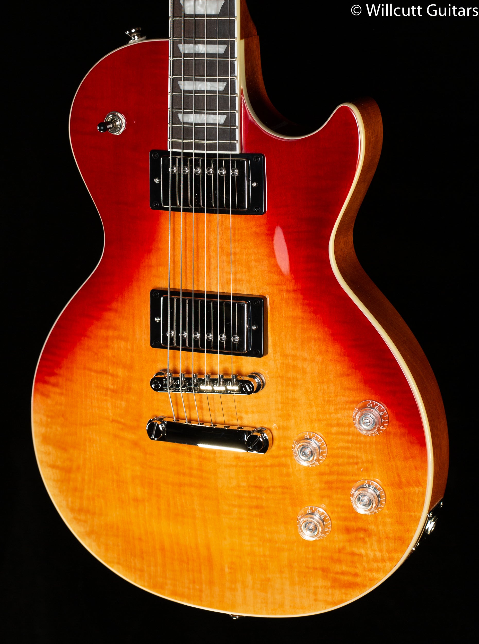 Epiphone les paul modern deals figured magma orange fade