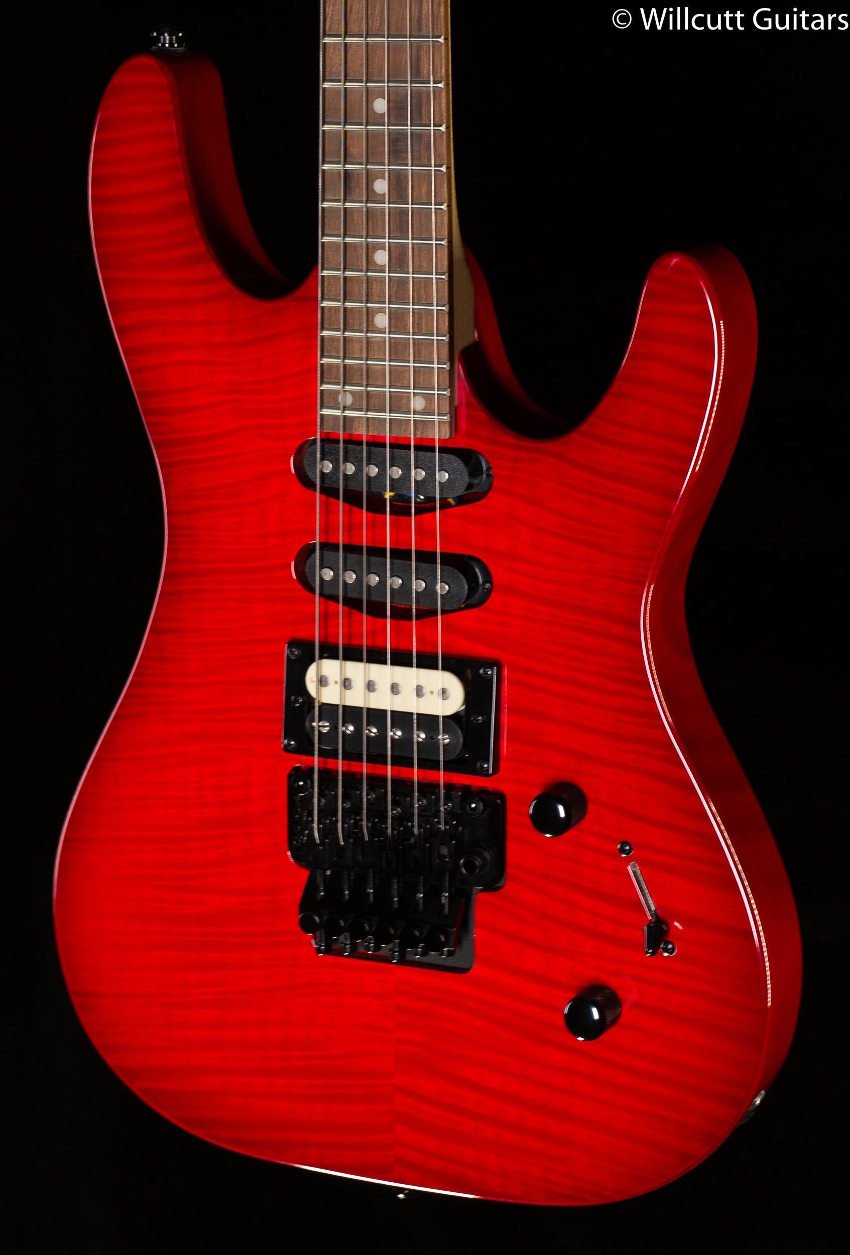 Kramer Striker Figured HSS Transparent Red w/Floyd Rose