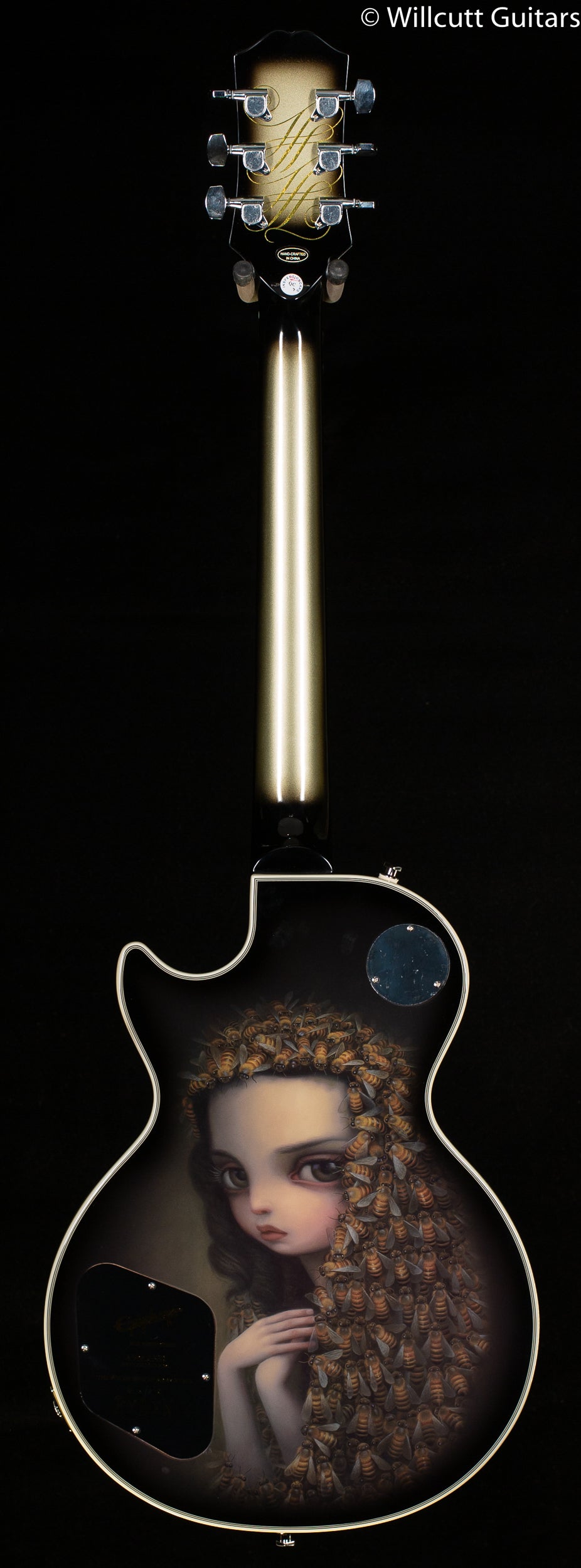 Epiphone Adam Jones Art Les Paul Custom Frazetta The Berserker - antique  silverburst Single cut electric guitar grey