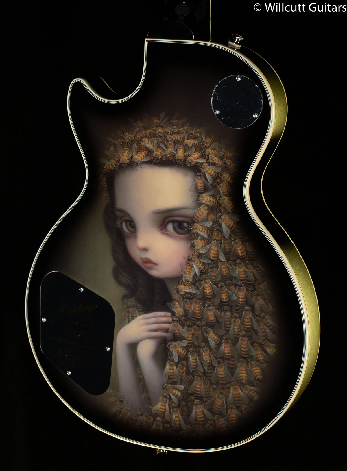Epiphone Artist Adam Jones Les Paul Custom Art Collection Mark Ryden&#39;s &quot;The Veil of Bees&quot; Antique Silverburst (090)