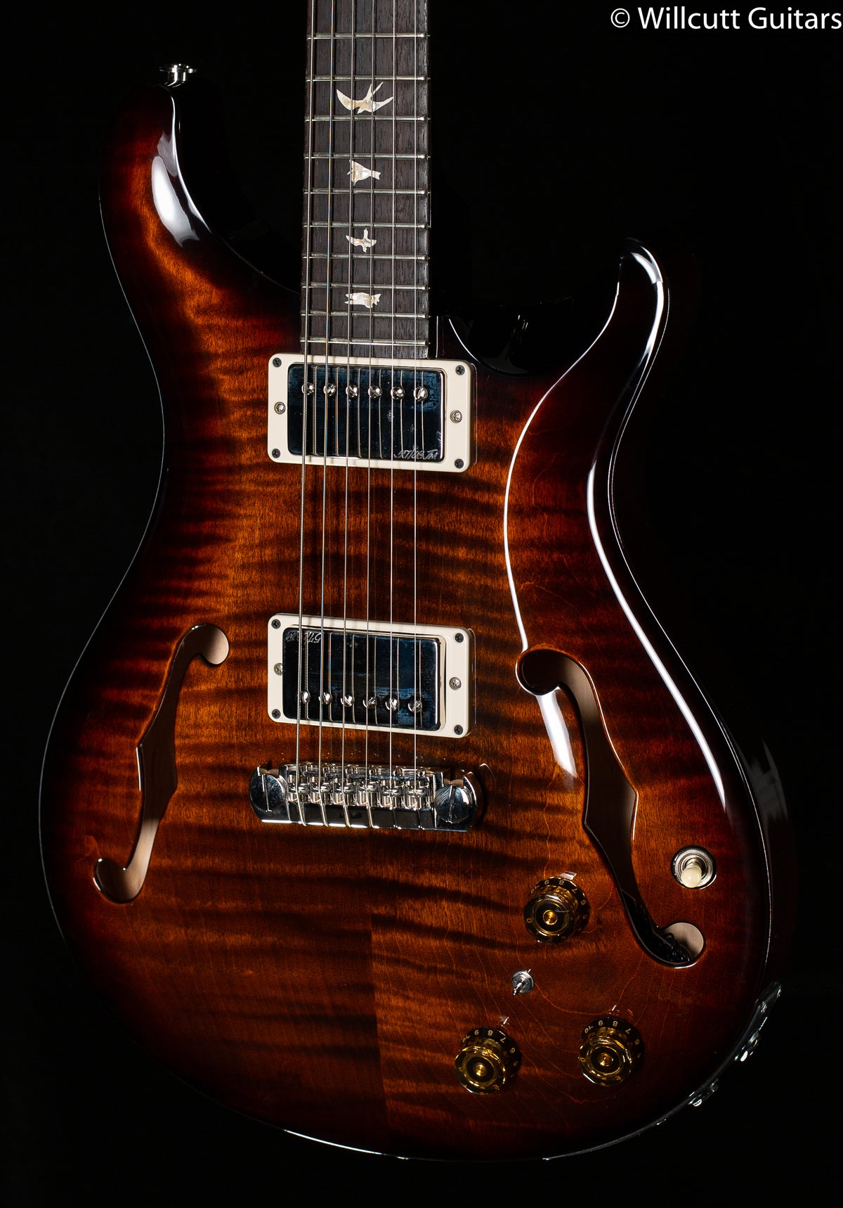 PRS Hollowbody II Black Gold Burst