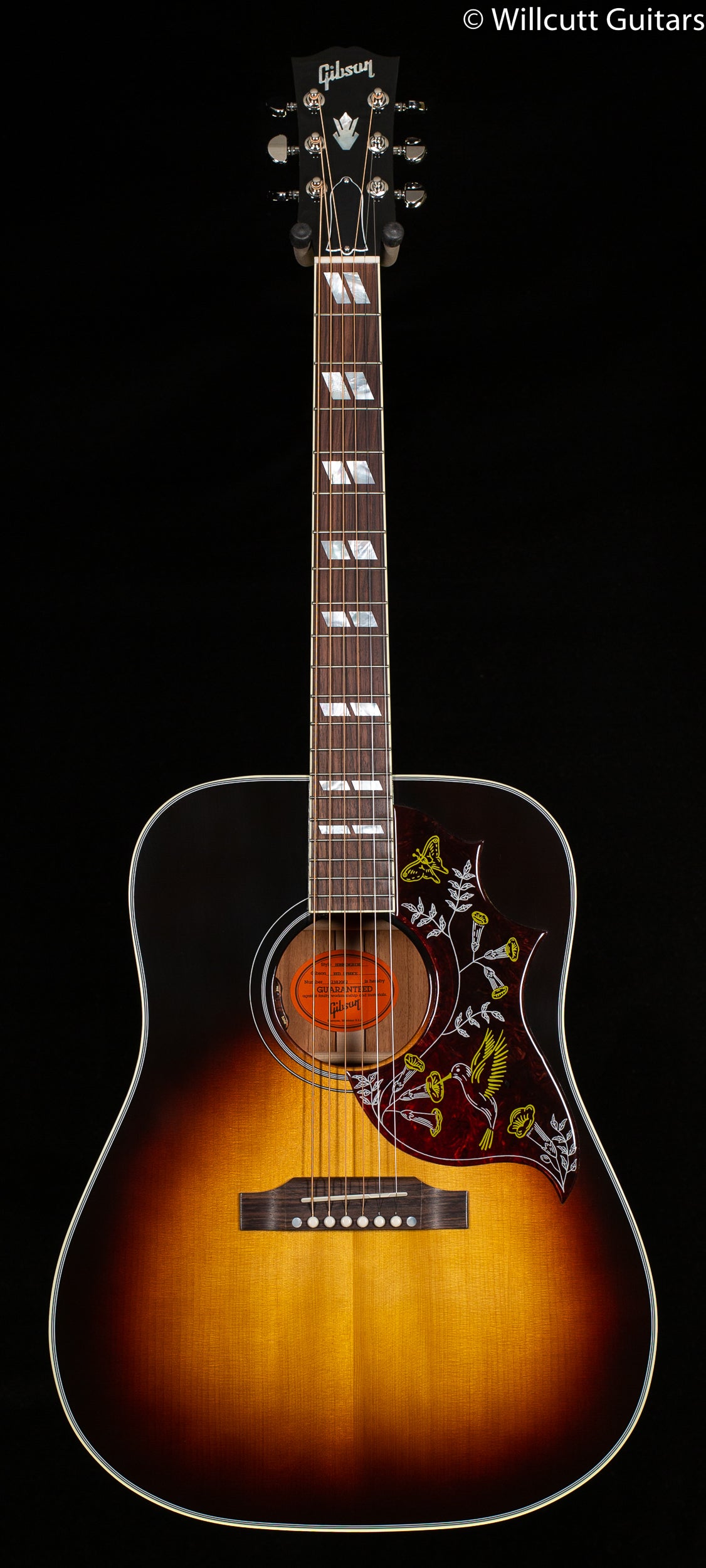 Gibson Custom Shop Willcutt Exclusive Hummingbird Standard Vintage Sunburst Red Spruce Top (082)
