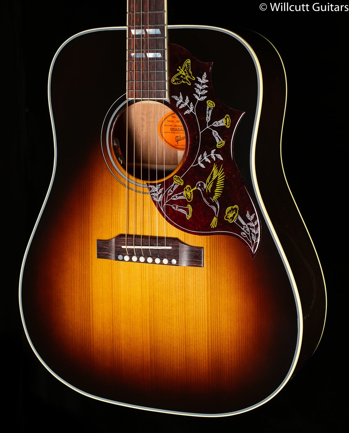 Gibson Custom Shop Willcutt Exclusive Hummingbird Standard VS Vintage Sunburst Red Spruce Top (018)