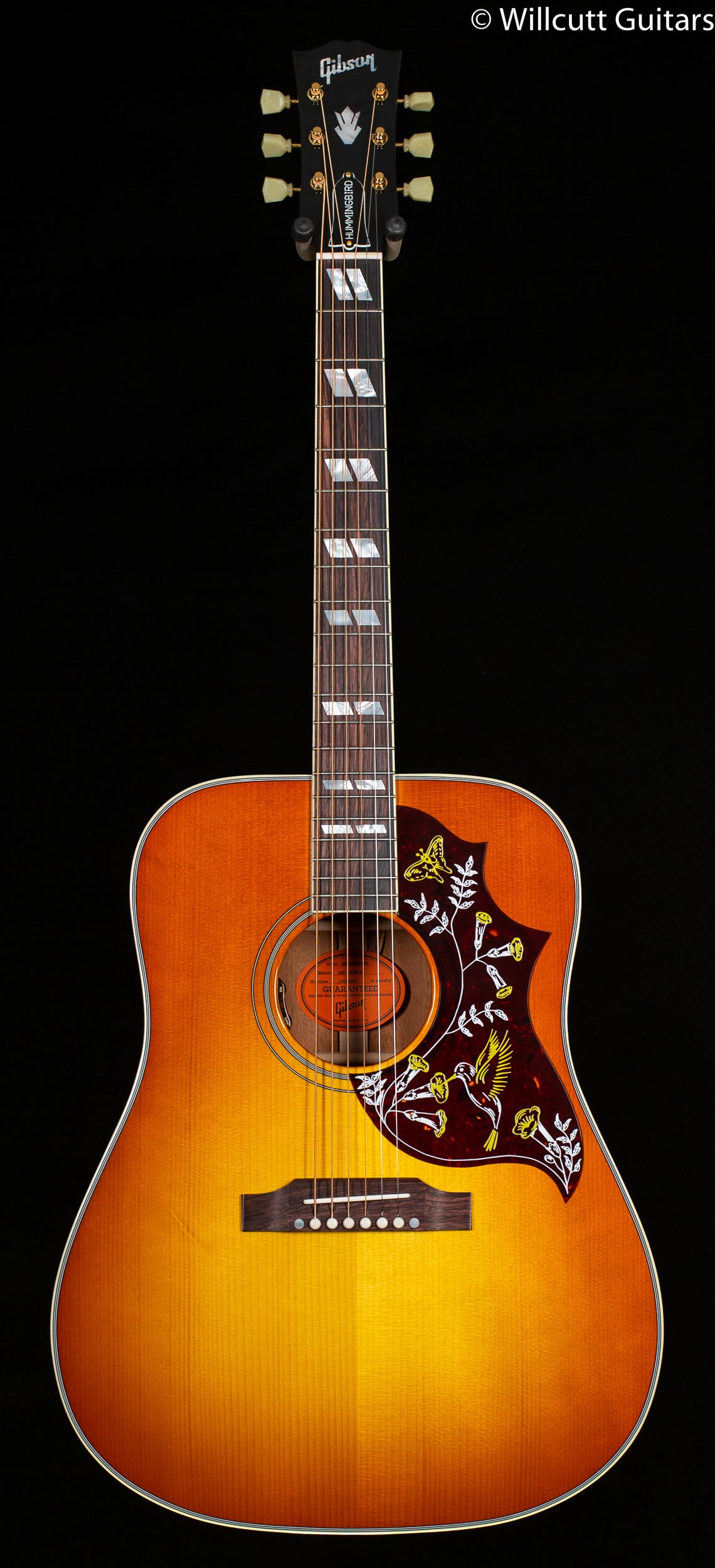 Gibson Custom Shop Willcutt Exclusive Hummingbird Original Heritage Cherry Sunburst Red Spruce top (063)