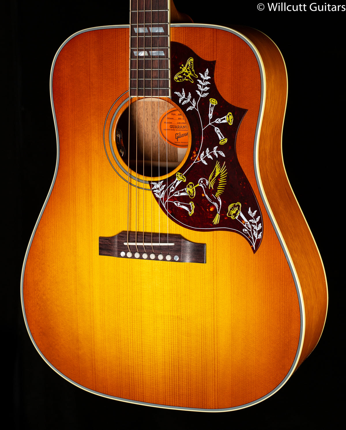 Gibson Hummingbird Original Heritage Cherry Sunburst Red Spruce Top (066)