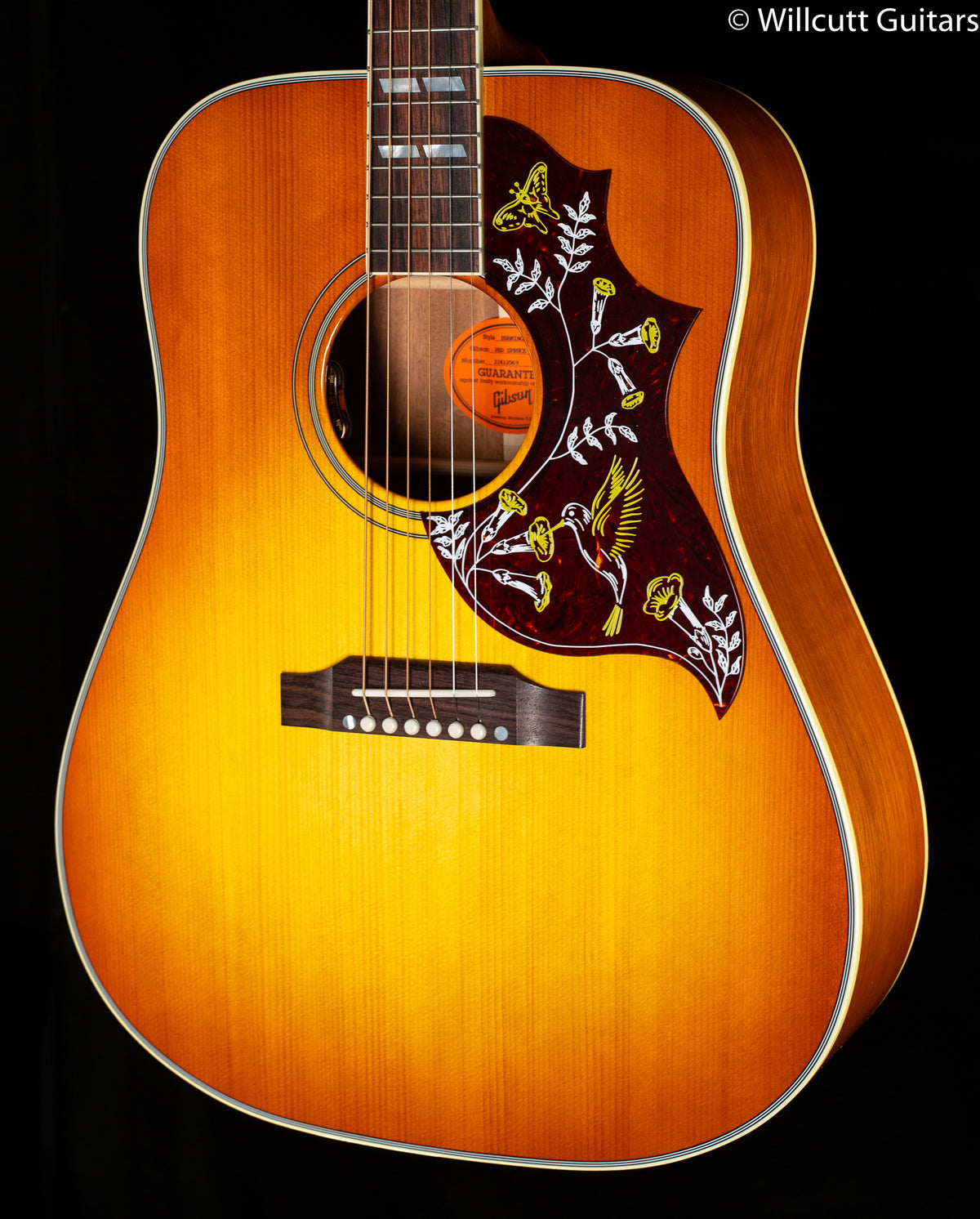 Gibson Custom Shop Willcutt Exclusive Hummingbird Original Heritage Cherry Sunburst Red Spruce Top (069)