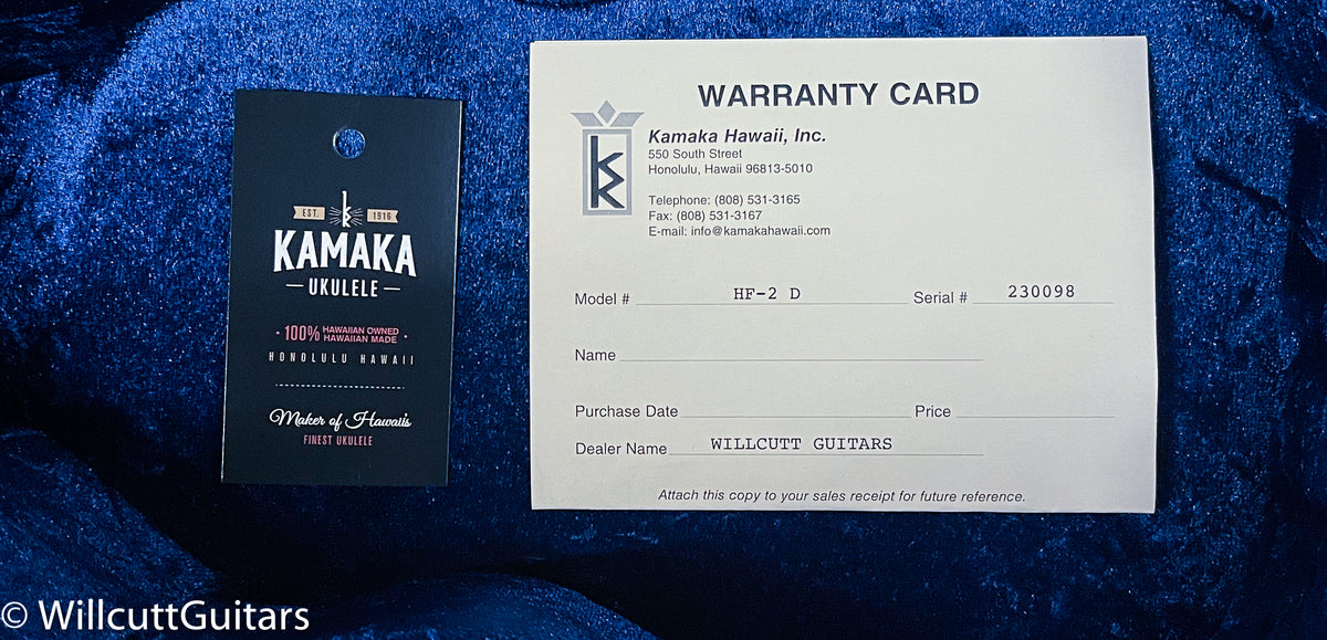 Kamaka HF-2 D Ukulele Concert Deluxe with Case (098)