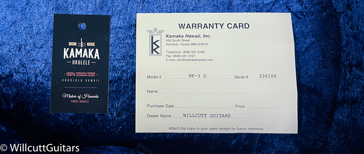 Kamaka HF-3 D Ukulele Tenor Deluxe with Case (100)