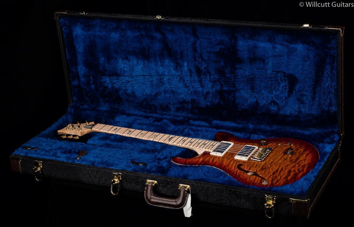 PRS Wood Library Custom 24 Semi-Hollow Swamp Ash Dark Cherry Burst