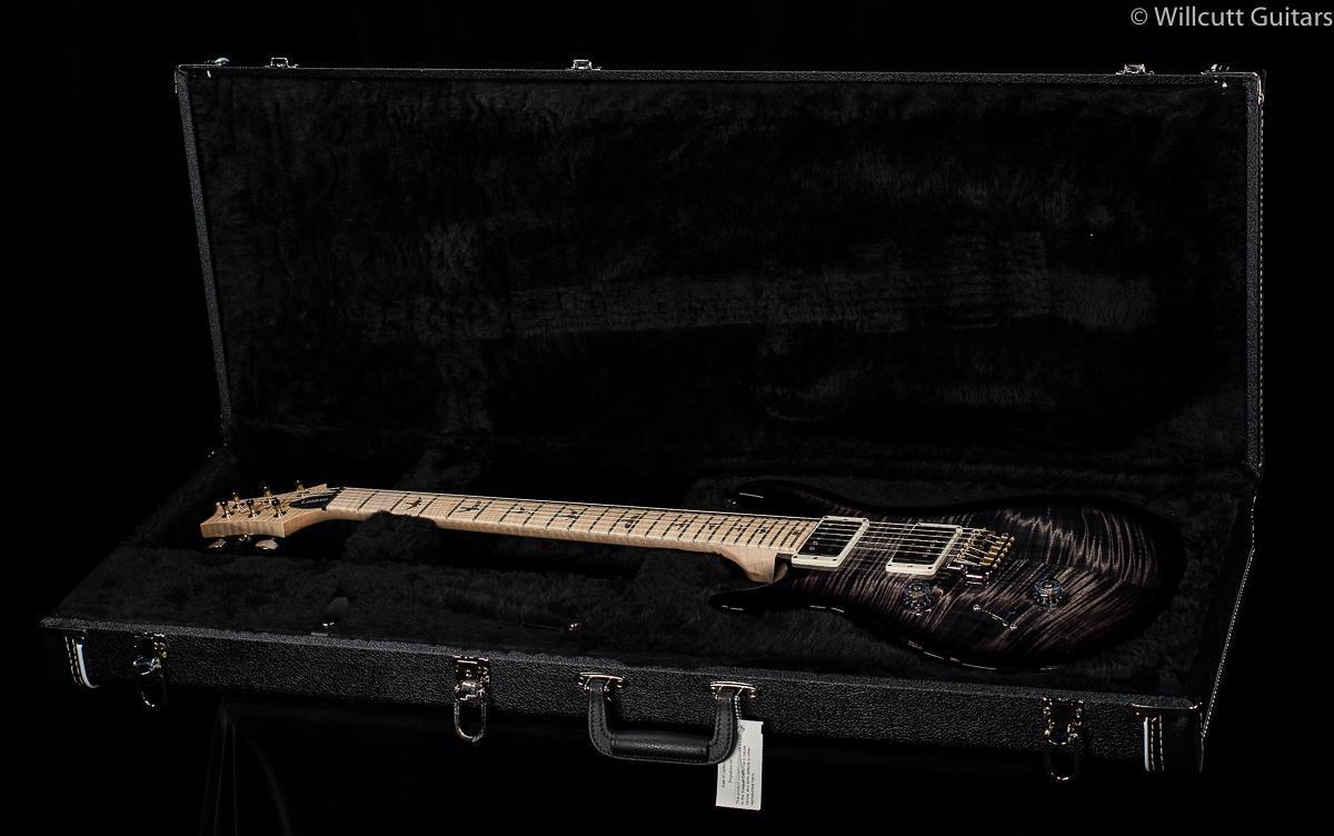 PRS Custom 24 Lefty Charcoal Burst 10 Top Flame Maple Neck (644)