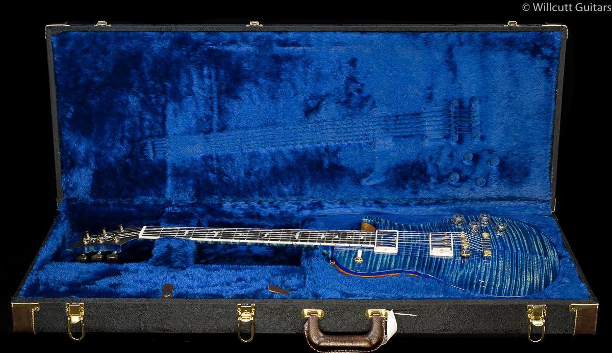 PRS McCarty Singlecut 594 Wood Library River Blue Wrap Burst Maple Neck