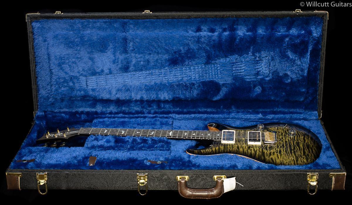 PRS Custom 24 Wood Library 10 Top Flame Maple Neck Obsidian Smokeburst