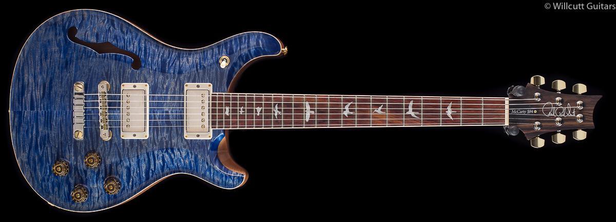 PRS McCarty 594 Semi Hollow Wood Library Faded Blue Jean