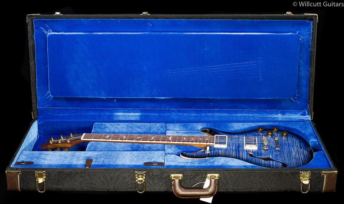 PRS McCarty Semi Hollow 594 Wood Library Faded Blue Jean Smokeburst (864)