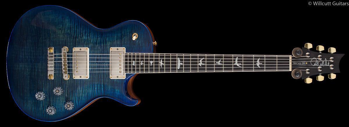 PRS McCarty Singlecut 594 Wood Library River Blue Wrap Burst Maple Neck