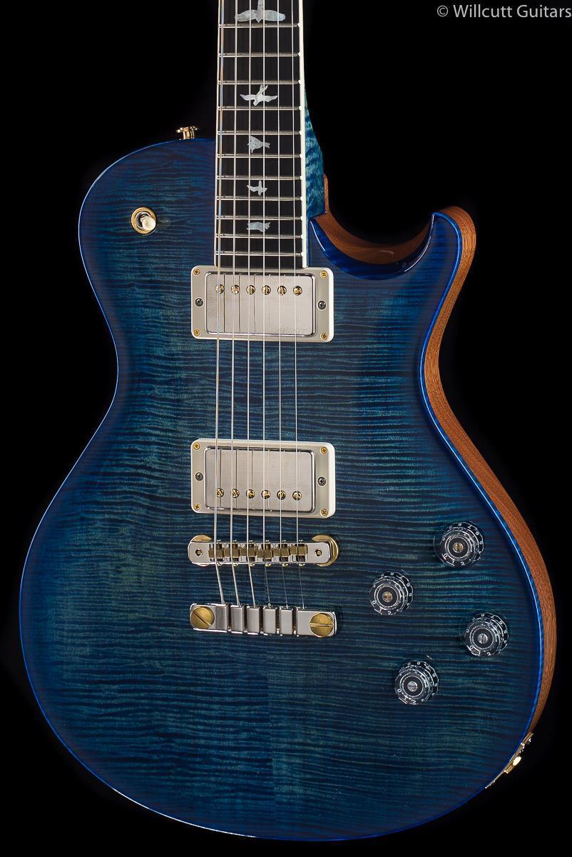 PRS McCarty Singlecut 594 Wood Library River Blue Wrap Burst Maple Neck