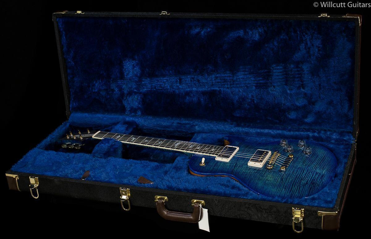 PRS McCarty Singlecut 594 Wood Library River Blue Wrap Burst Maple Neck