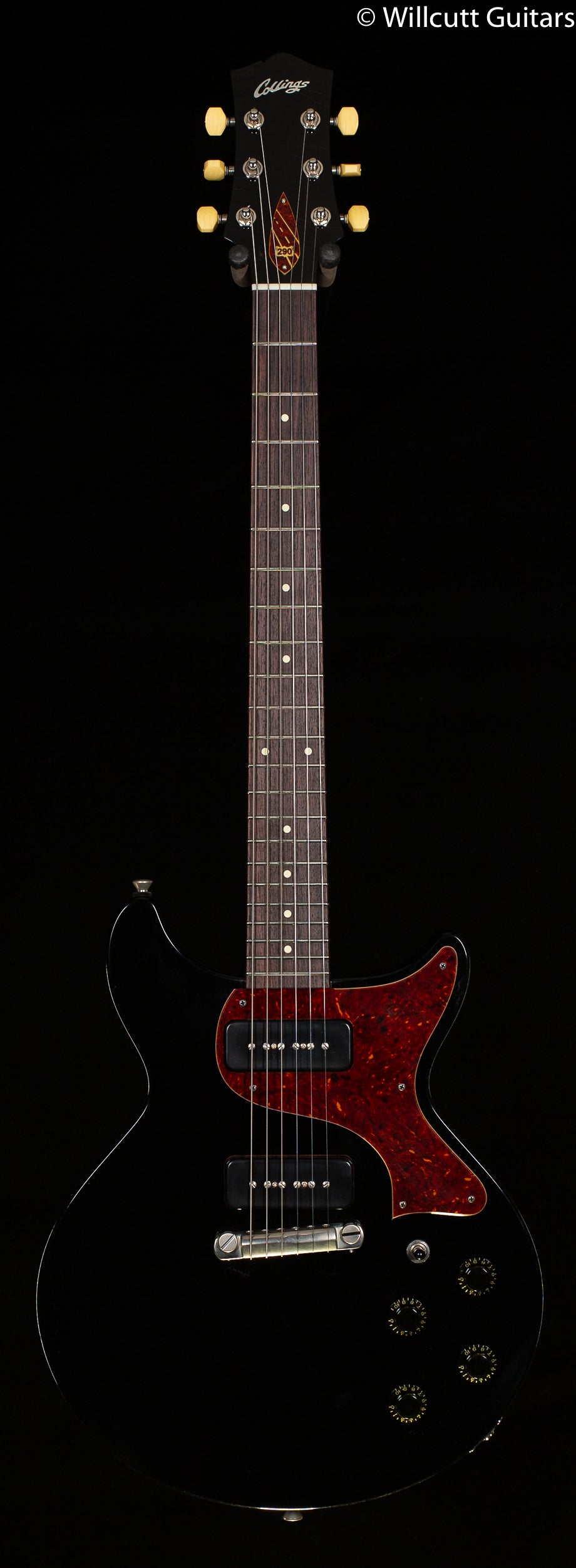 Collings 290 DC Jet Black Aged Throbaks