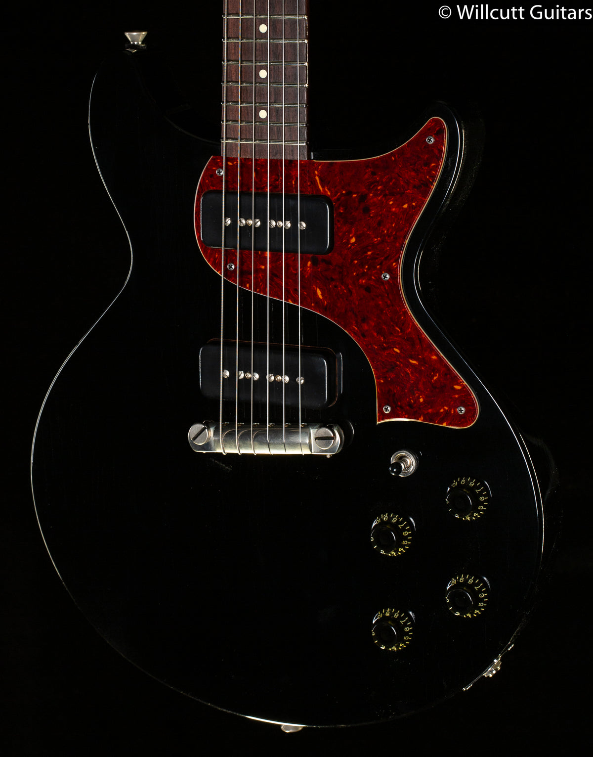 Collings 290 DC Jet Black Aged Throbaks