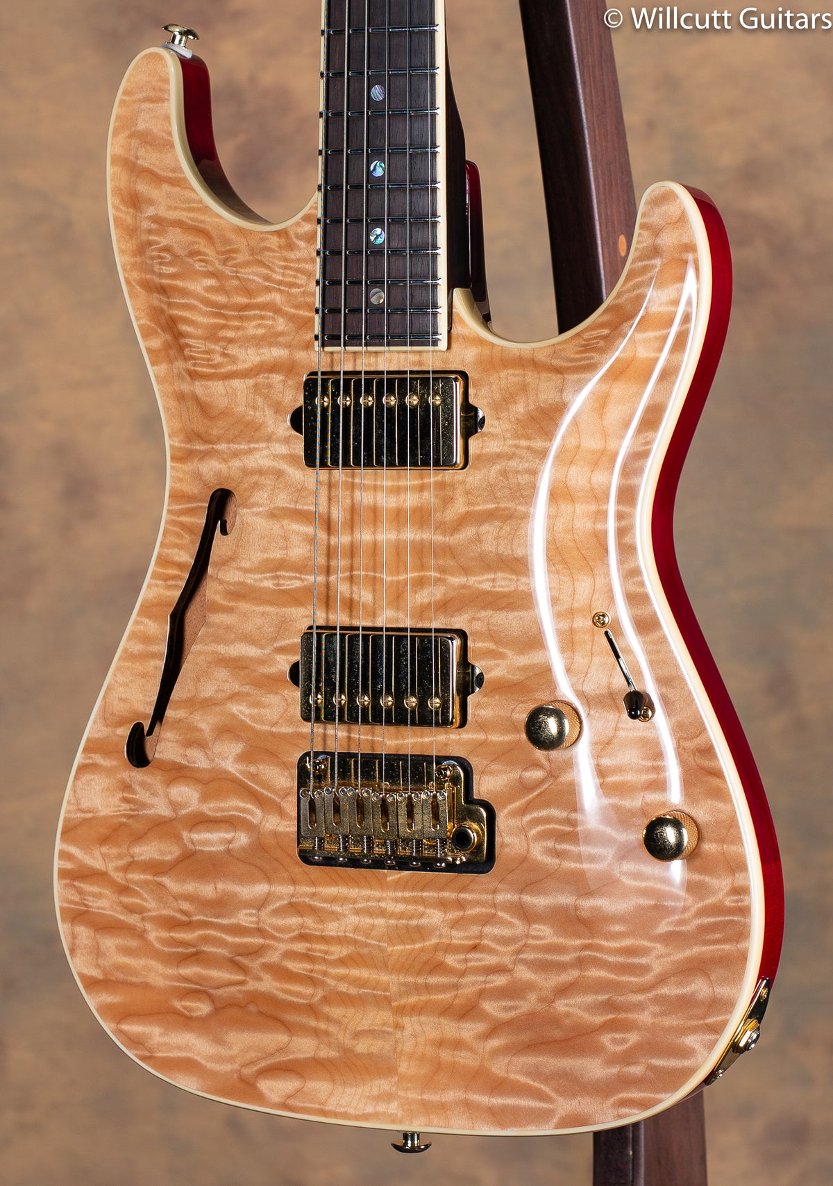 Suhr Custom Artchtop Natural Quilt Cocobolo Neck