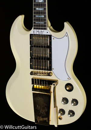 Gibson Custom Shop 1963 Les Paul SG Custom Reissue Maestro VOS Classic White (573)