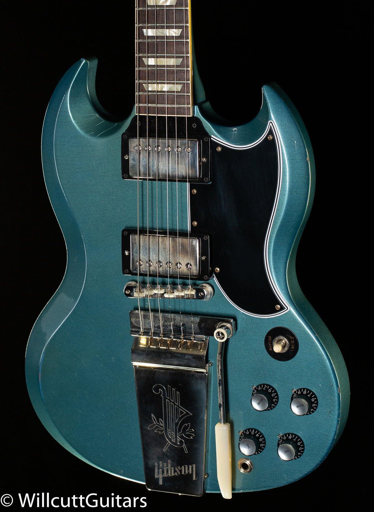 Gibson Custom Shop 1964 SG Standard Reissue Murphy Lab Light Aged Maestro Vibrola Antique Pelham Blue (604)