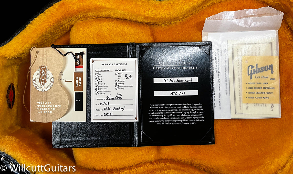 Gibson Custom Shop 1961 Les Paul SG Standard Reissue Stop-Bar VOS Cherry Red (771)