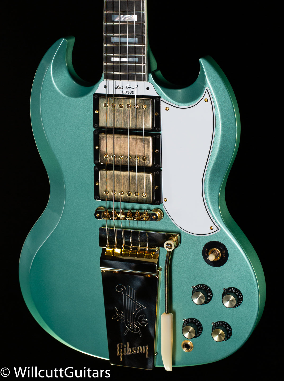 Gibson Custom Shop 1963 SG Custom Willcutt Exclusive Inverness Green Maestro VOS (913)