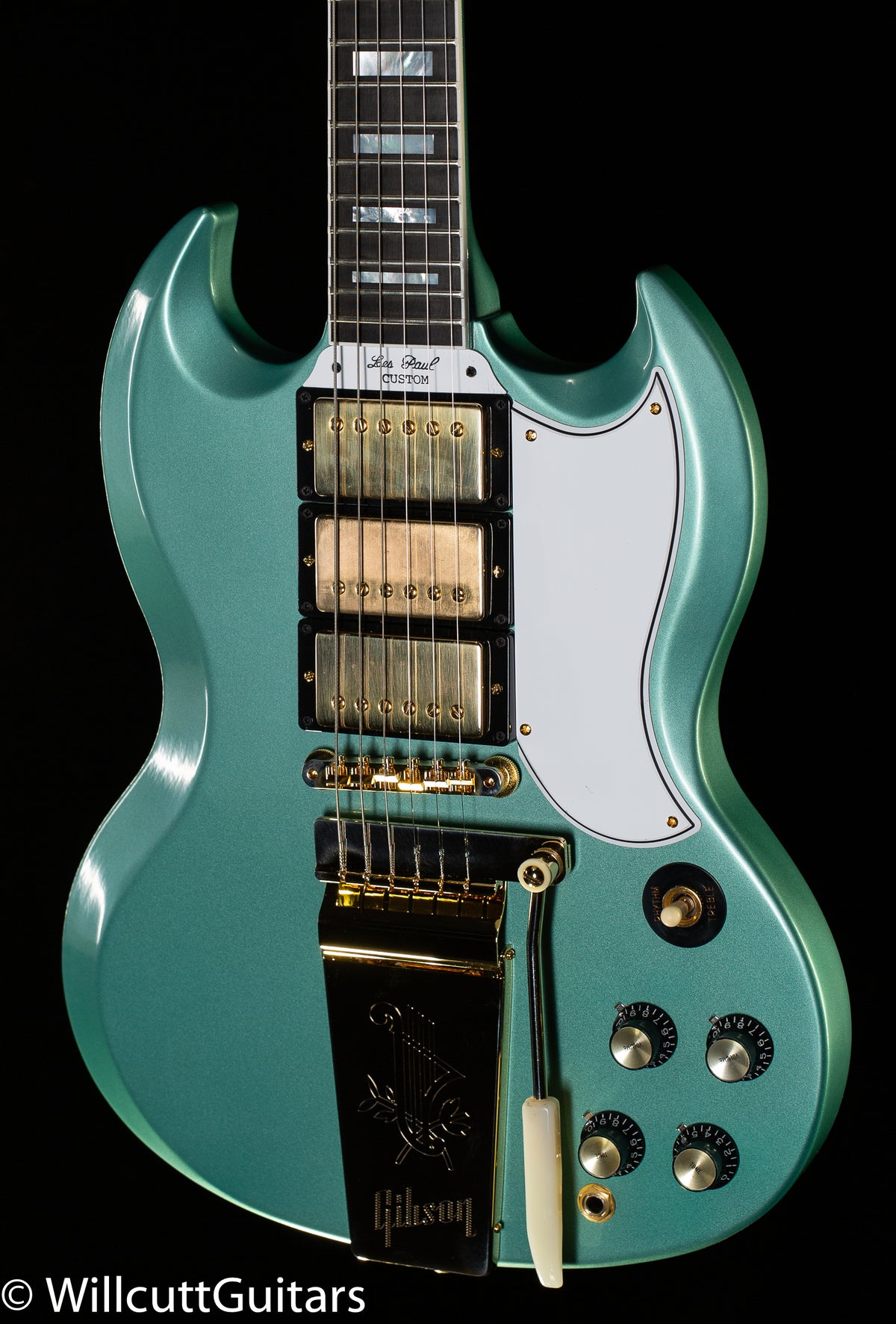 Gibson Custom Shop 1963 SG Custom Willcutt Exclusive Inverness Green Maestro VOS (933)