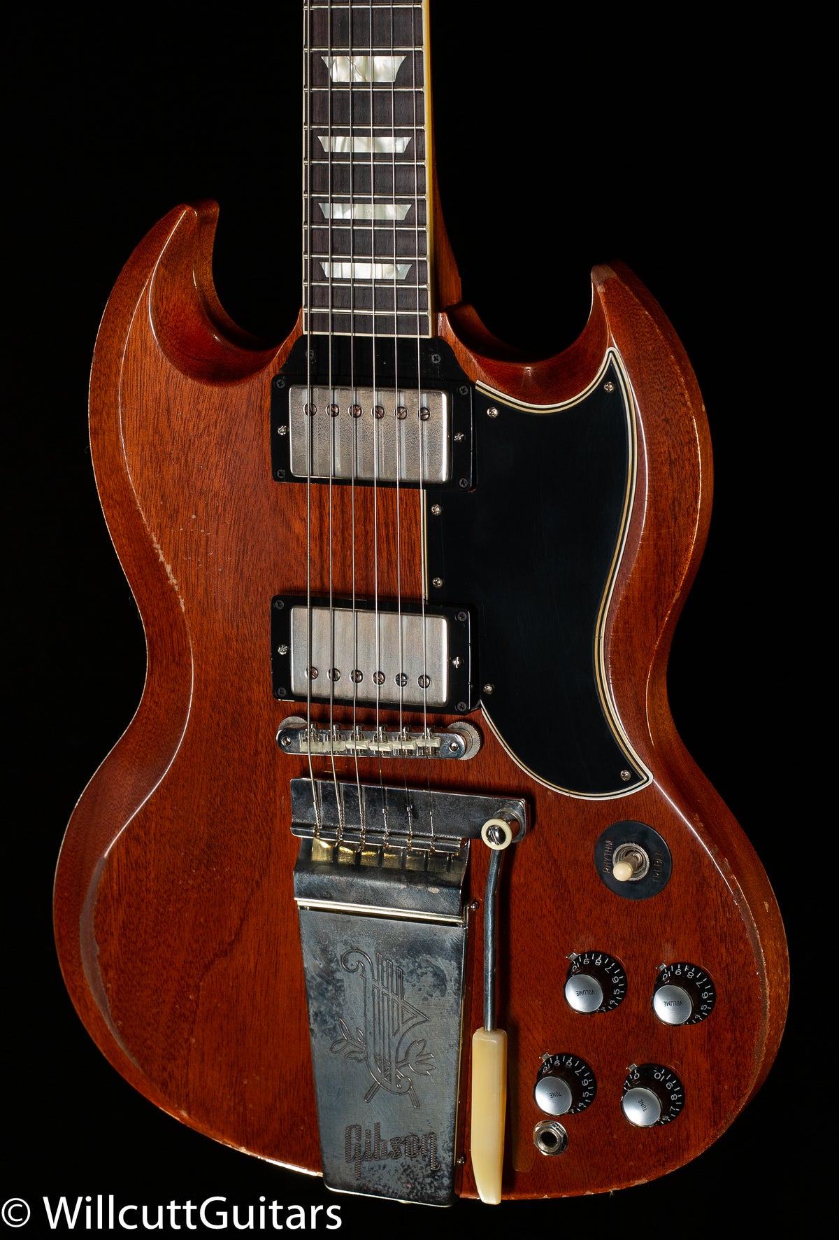 Gibson 1964 SG Standard Reissue w/ Maestro Vibrola Heavy Aged Faded Cherry (964)