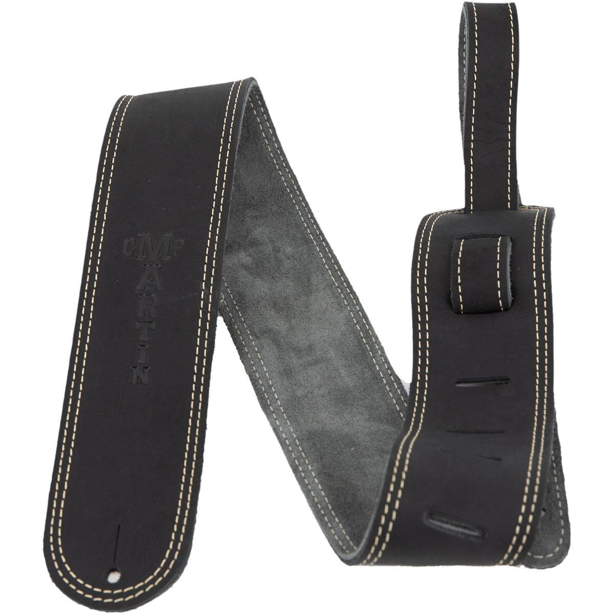 Martin Strap, Leather, Ball Leather, Suede, Black
