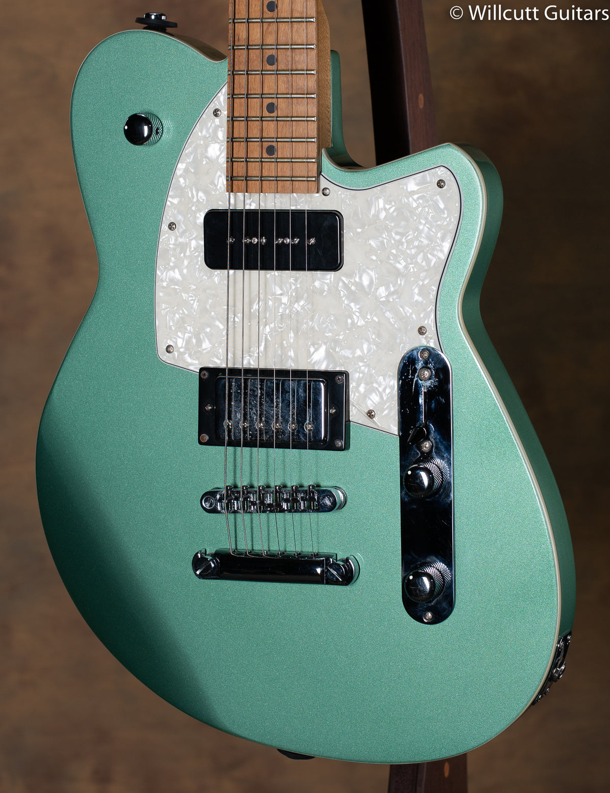 Reverend Double Agent OG Roasted Maple Fingerboard Electric Guitar Metallic Alpine