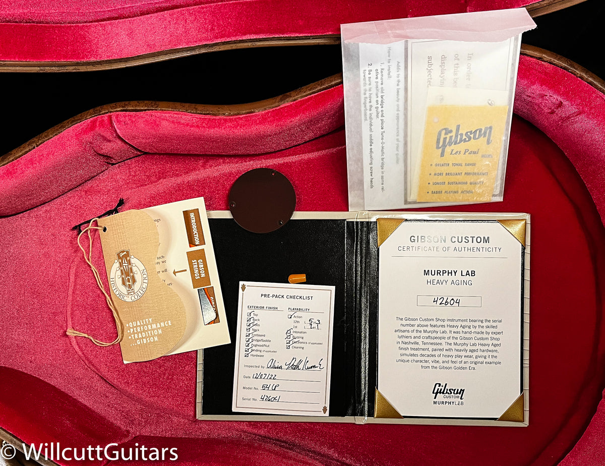 Gibson Custom Shop 1954 Les Paul Standard Murphy Lab Heavy Aged Candy Red (604)