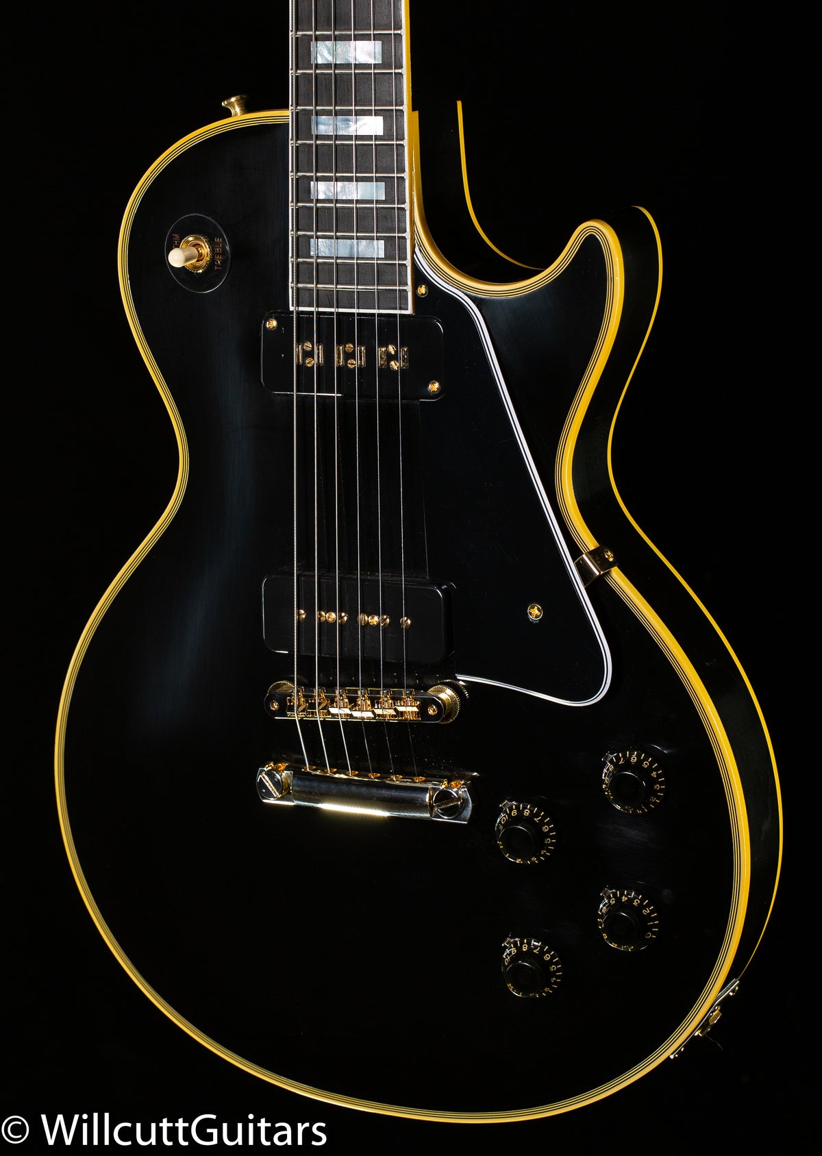 Gibson 1954 Les Paul Custom Staple Pickup Reissue VOS Ebony (024)