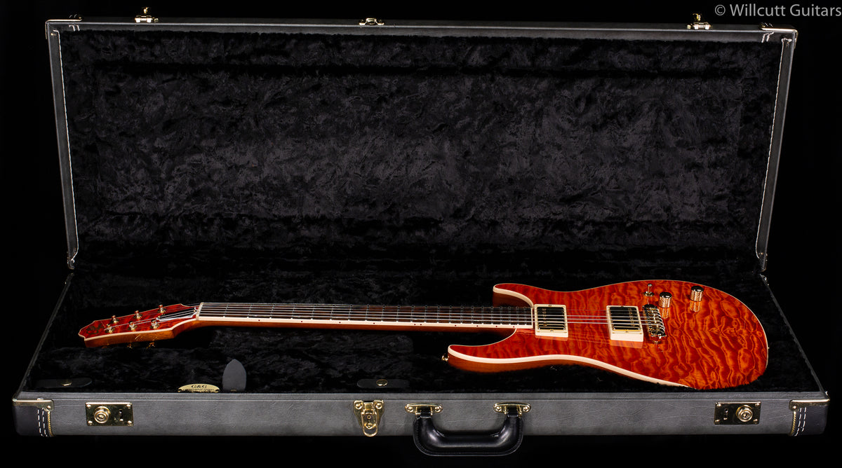 Giffin Model-T Deluxe, Orange Quilt, Gold Hardware (240)