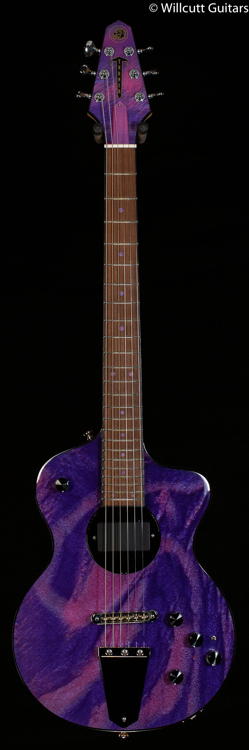 Rick Turner Model 1 Special Bezardepoxy Top Wild Purple Swirl.