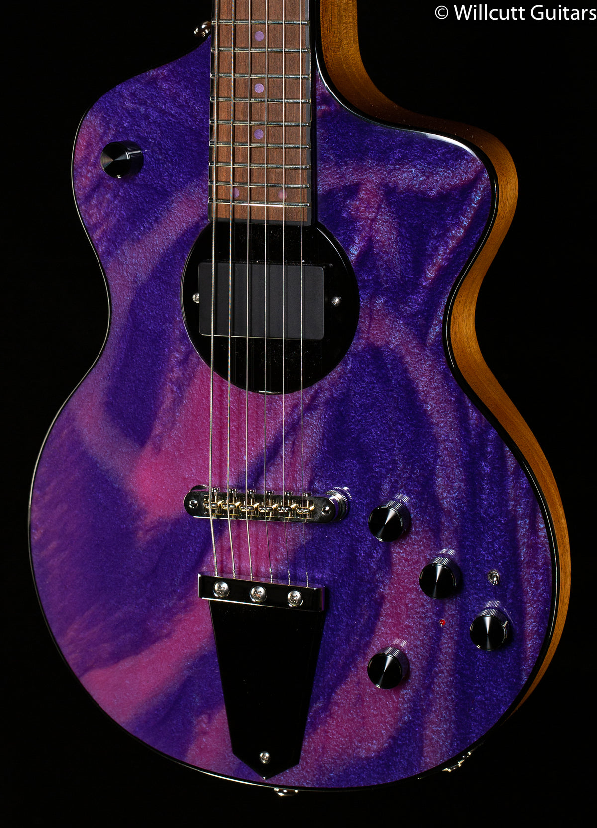 Rick Turner Model 1 Special Bezardepoxy Top Wild Purple Swirl.