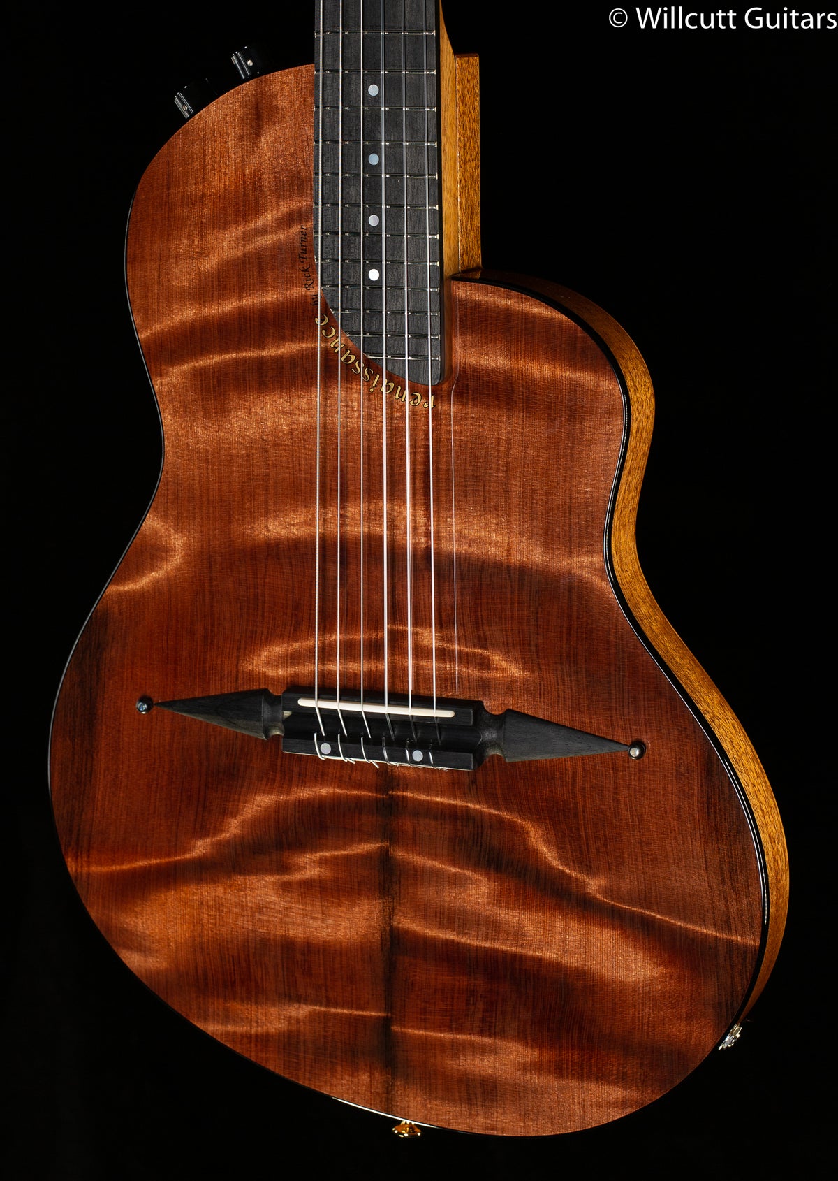 Rick Turner RN6 Standard Hybrid Nylon String Amplicoustic Flamed Redwood (782)