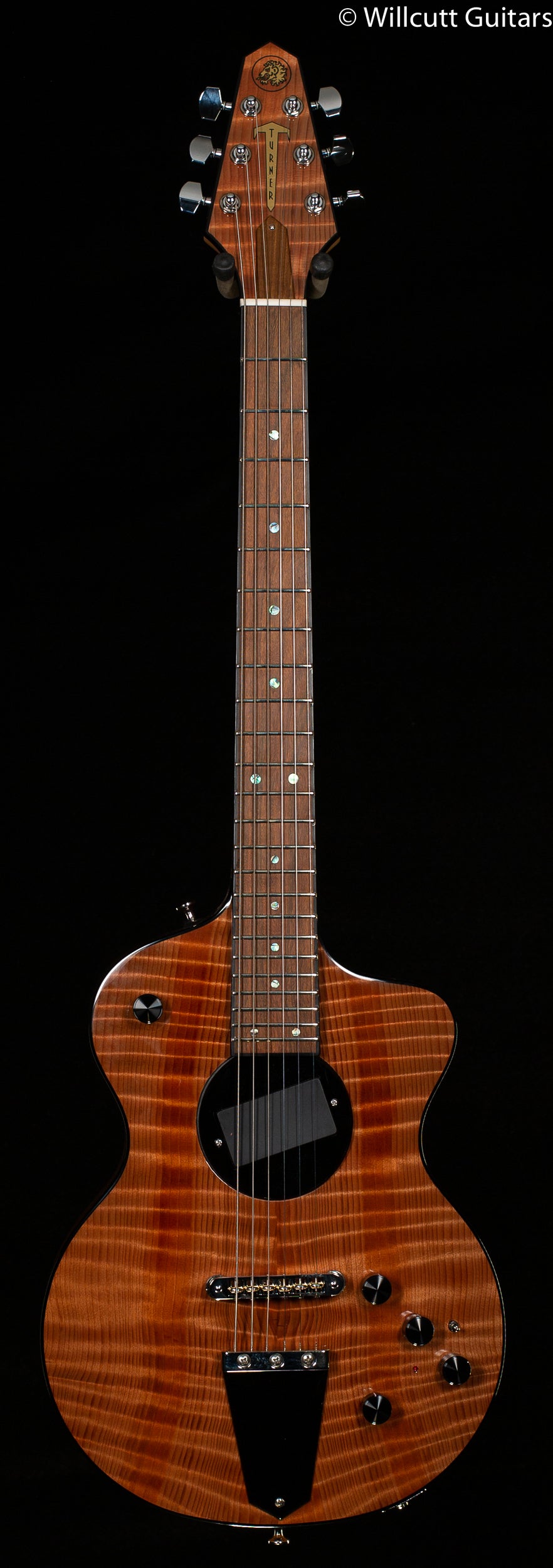 Rick Turner Model 1 Deluxe Electric Guitar Curly Redwood (798)