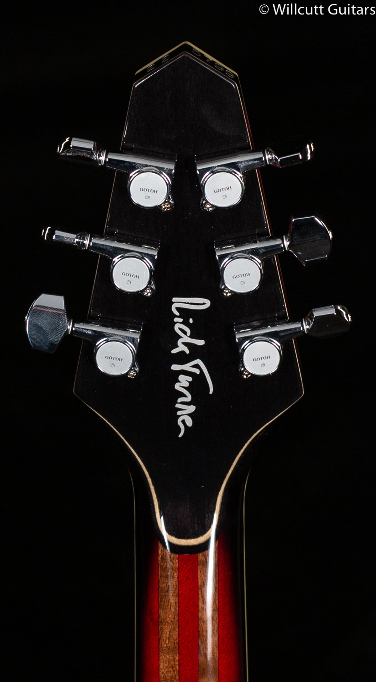 Rick Turner Model 1 Deluxe Electric Guitar Curly Redwood Red Teardrop Burst (799)