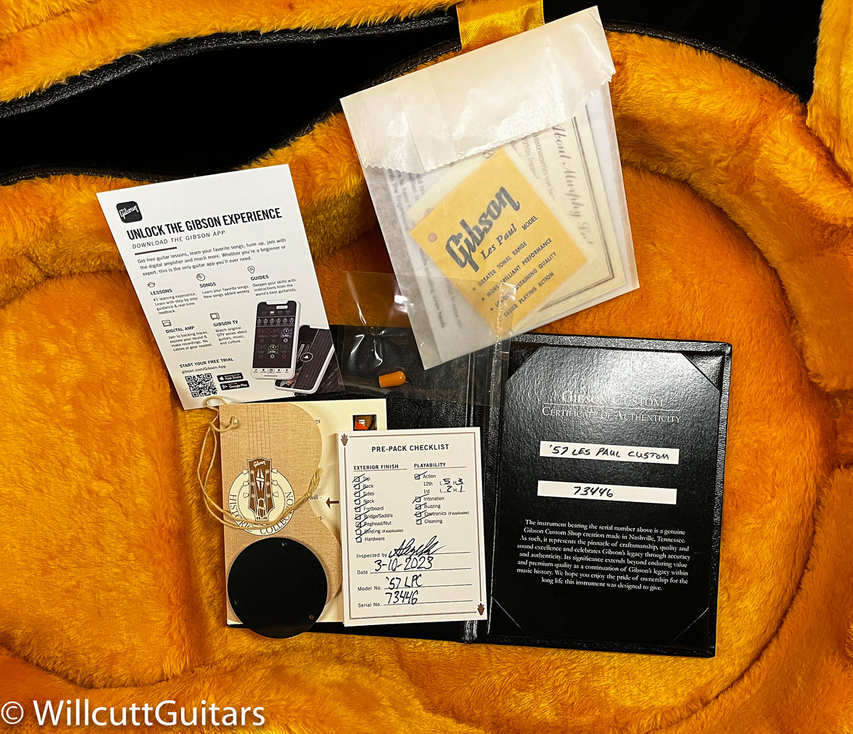 Gibson Custom Shop 1957 Les Paul Custom Reissue 3- Pickup VOS Ebony (446)