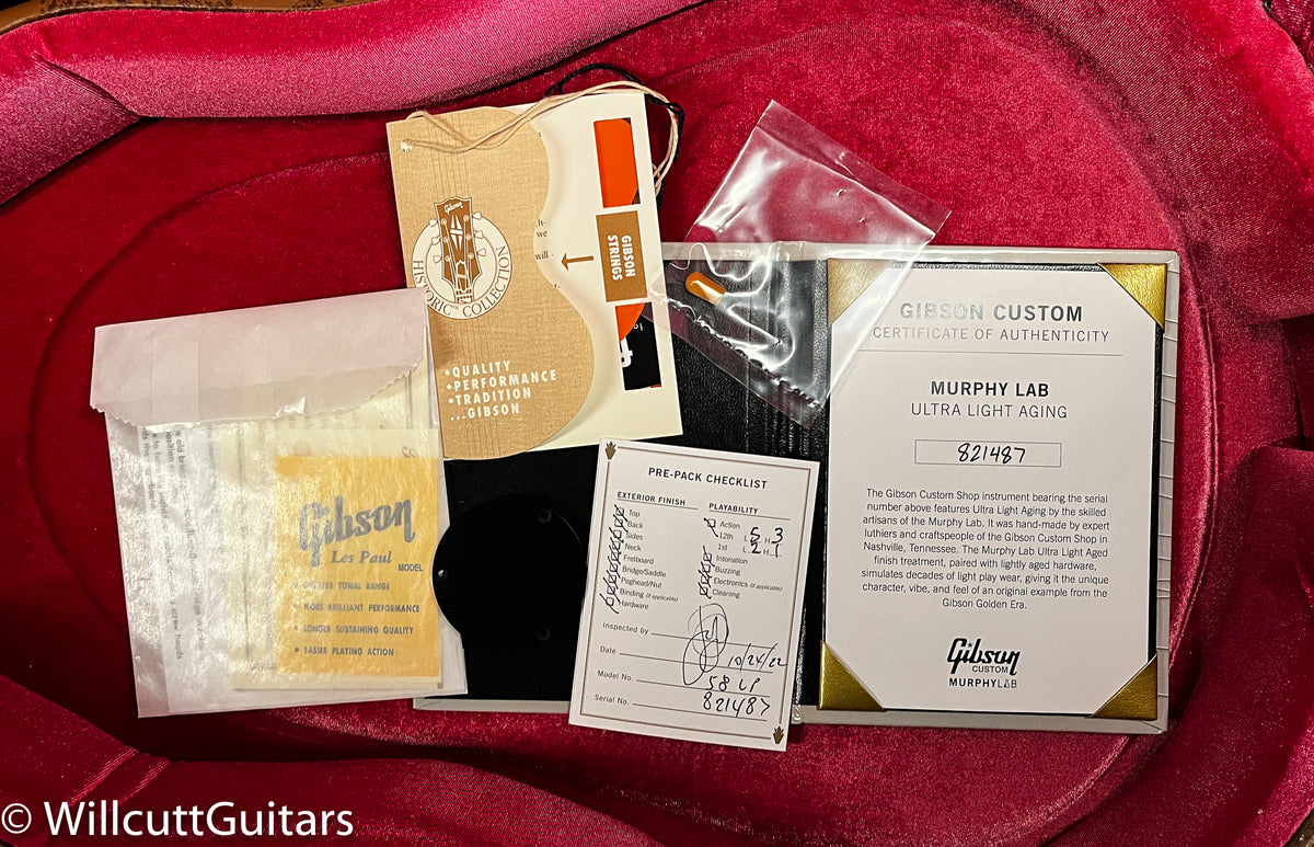 Gibson Custom Shop 1958 Les Paul Sweet Cherry Red Murphy Lab Ultra Light Aged (487)