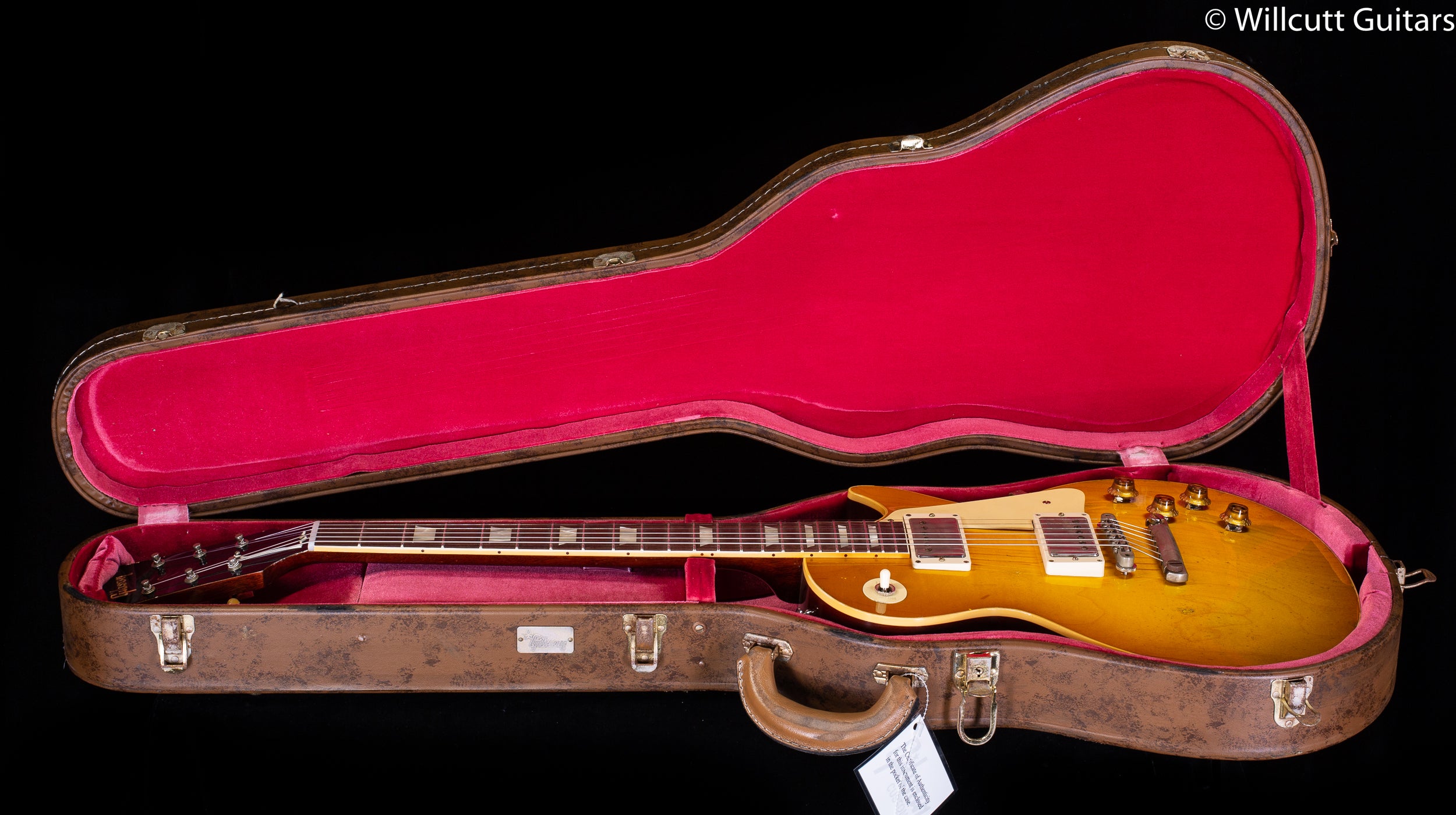 Guitare électrique Gibson Custom Shop 1958 Les Paul Standard Reissue Heavy  Aged Lemon Burst