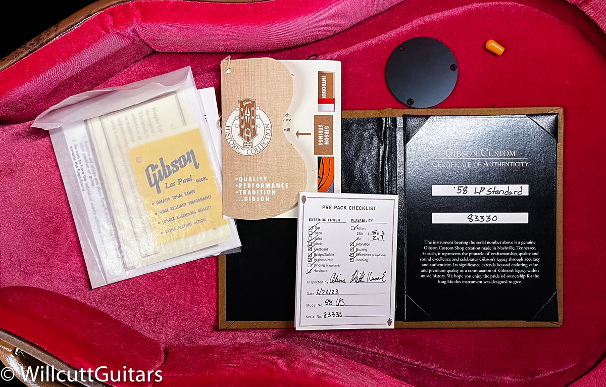 Gibson Custom Shop 1958 Les Paul Standard Willcutt Exclusive Ebony VOS (330)